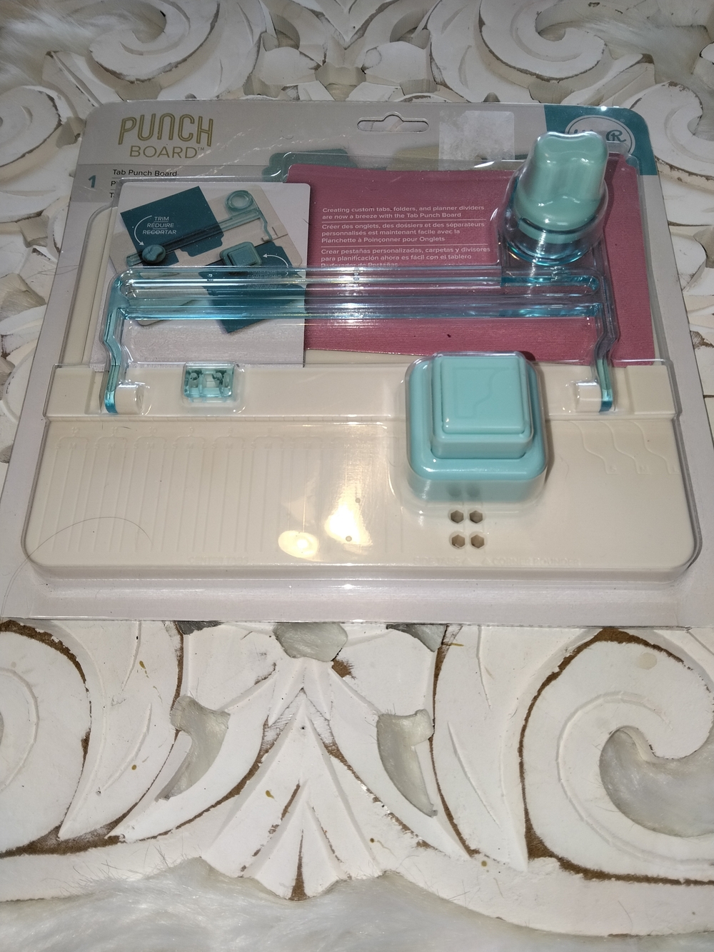 Craft Aqua and Cream Scrapbook Layout Kit